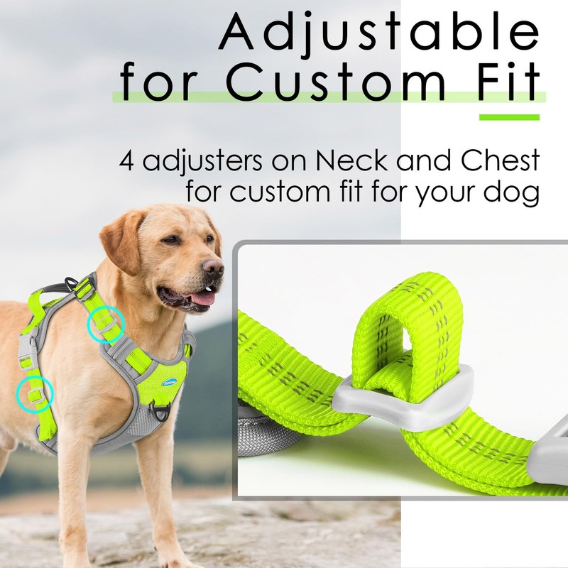ThinkPet No Pull Harness for Small Medium Large Dogs, Reflective