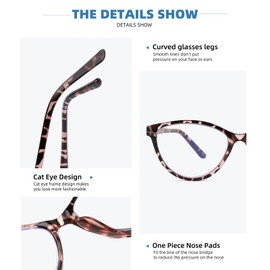 JAWSOCK 4 Pack Reading Glasses Blue Light Blocking for Women,Designer Cat Eye Frame Ladies Computer Readers,Anti Glare/UV Ray Eyeglasses 1.5