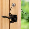 SANKINS Self-Locking Gate Latch with Spring Cable Pull for Wooden