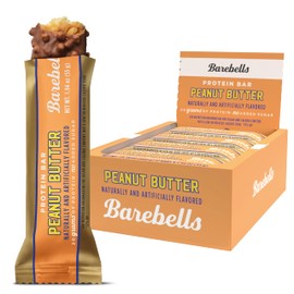 Barebells Protein Bars Peanut Butter - 12 Count, 20g High Protein Treats - Chocolate Nutrition Bar with 1g Total Sugars - On-The-Go Breakfast or Post-Workout Snack