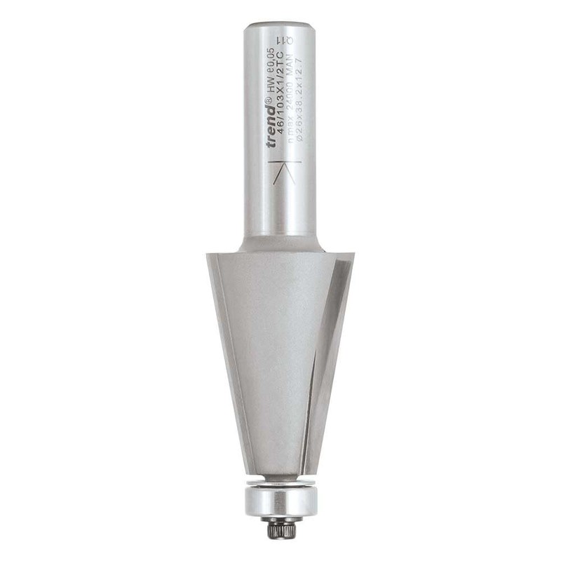 Trend Professional Bevel Cutter, 80-Degree, 1/2 Inch Shank, 26mm Cut