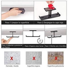 Soporte para Audifonos Soporte para Auriculares,con Colgador de Auriculares Debajo del Escritorio Soporte de Gancho para Auriculares de Aluminio con  
