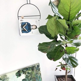 anaan Circle Design Wall Wreath Ring Eucalyptus Garland Towel Ring Holder Magazine Holder Metal Wall decoration for indoors and outdoors black (S Φ30*40cm)