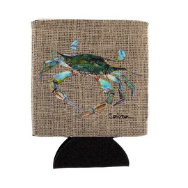 Caroline's Treasures 8731CC Crab Can or Bottle Hugger Cooler Washable Drink Sleeve Collapsible Beverage Insulated Holder, Can Hugger, Multicolor