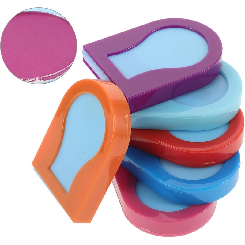 6 Piezas Tiza Cabello Lavable Temporal para Oscuro, 6 Colores