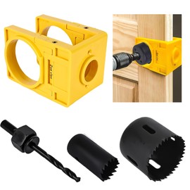 Wooden Door Lock Installation Kit: 4 Pieces YOYIAG Door Lock Installation Kit Door Lock Hole Saw Door Lock Accessories, Lockset Installing Tool, Door Lock Fitting Tool Set for Wooden Door