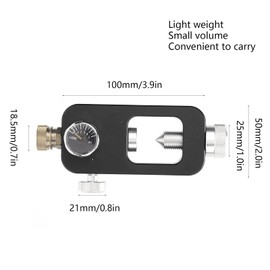 DIDEEP Scuba Diving Refill Tank Adapter for Diving Output, Large to Small Bottle 8 mm Pressure Gauge 0.5 L 1 L (Black) Diving