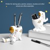 Astronaut Pencil Pen Cup Synthetic Resin Spaceman Figurine Desk Pen