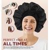 HiRui Silk Satin Bonnet for Sleeping Women, Double-Layer Sleep Cap