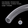 Rebower 1" x 1 1/4" Clear Plastic PVC Tubing 25ft