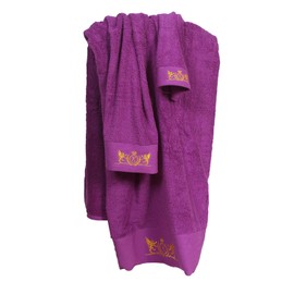 Agnes-Luxury Quality Ultra-Absorbent 100% Cotton, Extra Large Bath/Beach Towel 600g Including a Face and Hand Towel.