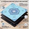 Blue Mahjong Mat for Table 3 Layer Thickened Non-Slip Noise
