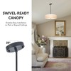 VONLUCE 3-Light Drum Chandeliers, 20" Pendant Light Fixture with 2-Layer