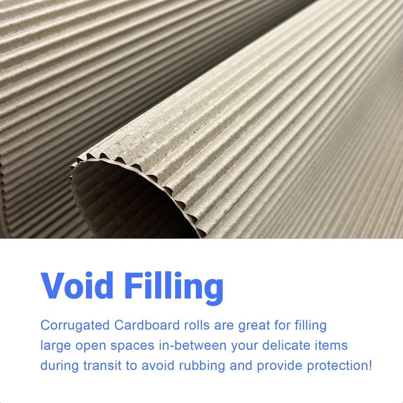 600mm x 10m Corrugated Cardboard Paper Roll - 10 Metres