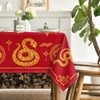 Horaldaily Newyear Tablecloth 52×70 Inch Rectangular, Chinese Snake Lunar New