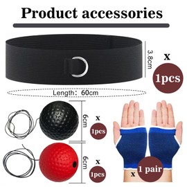 Boxing Reflex Ball, Boxing Training Ball, Boxing Training Ball for Boxing Training, Mixed Martial Arts, Fitness, Reaction Training with Gloves