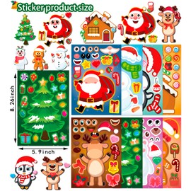 Christmas Stickers for Kids - Cute Stickers Christmas Gift - Christmas Stocking Stuffers for Kids - Christmas Decorations,Christmas Party Favors for Boys and Girls Ages 3 4 5 6 7 8