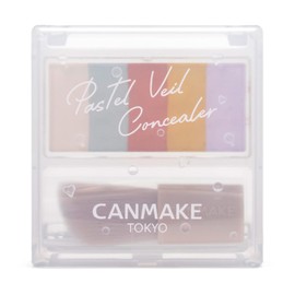 Canmake Pastel Veil Concealer 02, Beige, 0.06 oz (1.85 g), Powder Concealer, Color Control, Moist
