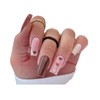 24 Pcs Valentines Press on Nails Long Square Fake Nails