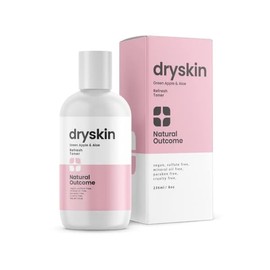 Hydrating Face Toner for Dry Skin Witch Hazel, Green Apple & Aloe Vera Facial Astringent by Natural Outcome Skincare, Gentle Soothing Cleansing Water Lotion 8 oz