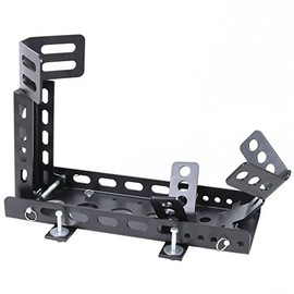 ECOTRIC Adjustable Detachable 3000 lbs Weight Capacity Motorcycle Wheel Chock Stand for 14"-22" Wheels w/Mounting Kit Steel Trailer Stand Stable Tubes Holes Heavy Duty Motorcycle Stand Trailer