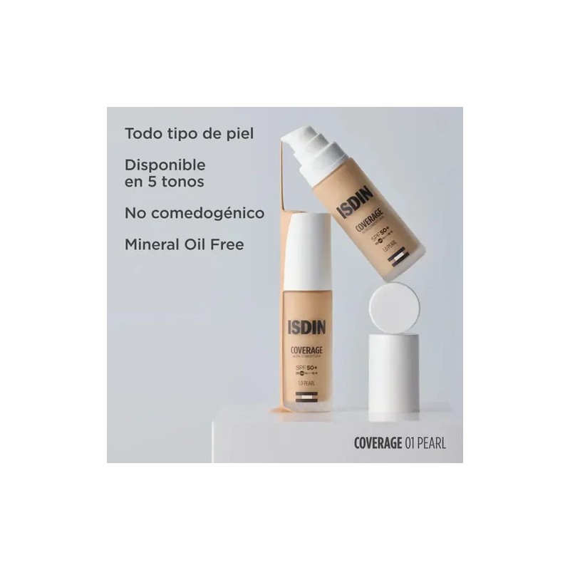 Base De Maquillaje Coverage 1.0 Pearl 30ml Isdin