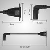 CERRXIAN 1.6ft C13 to C14 Power Cable Panel Mount Down