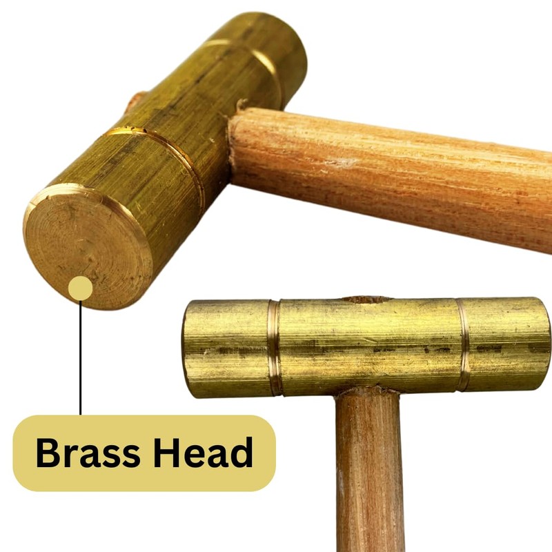 BENCH WIZARD Brass Mallet | Double-Sided 1/2" (1.3 cm) Striking