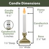 612 Vermont Battery Operated LED Window Candles with Flickering Amber
