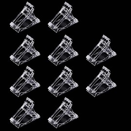 Clips de Uñas,10 Pcs Pinzas de Uñas de Polígel,Clip para Puntas de Uñas,Transparente Uñes Consejos Clip,Herramienta de Manicura,para Arte de Uñas