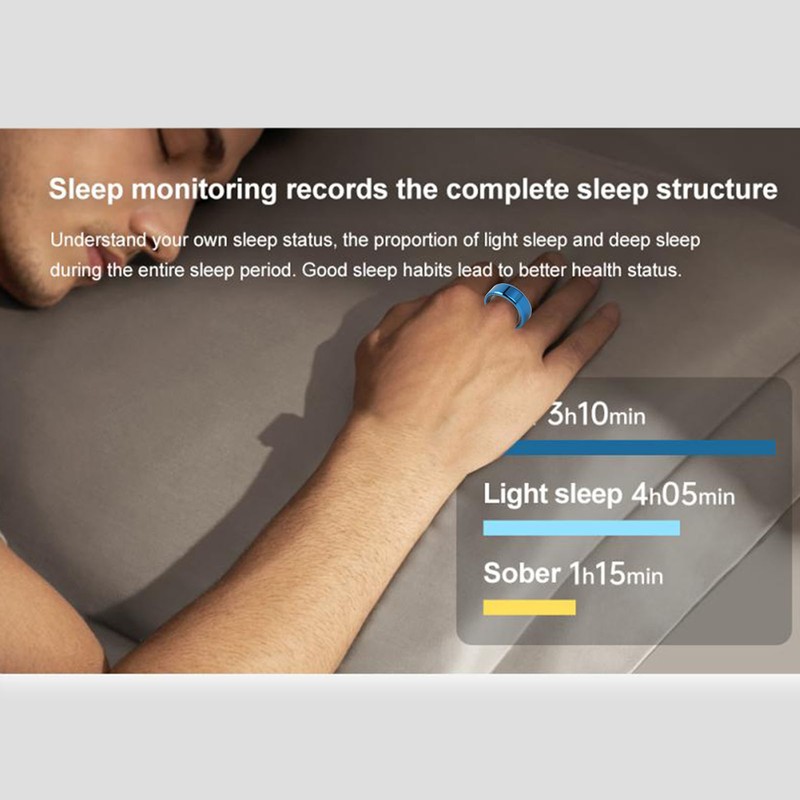 Smart Health Ring Fitness Tracker Bluetooth for Sleep Monitoring Step