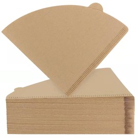 CZBZYMYYY Coffee Filters, Unbleached Cone Filters, 100 Count Disposable Natural Paper Filters 2-4 Cup, Cone For Pour Over and Drip Coffee Maker