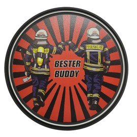Fire Brigade Best Buddy Rubber PVC Rubber Velcro Patch - Colleague - Best Friend - Fire Department