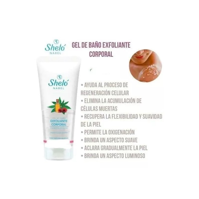Sheló Nabel 2 Piezas Gel De Ducha Baño Exfoliante Corporal