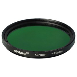 vhbw Universal Colour Filter Green for Camera Lenses with 49 mm Filter Thread Green Filter
