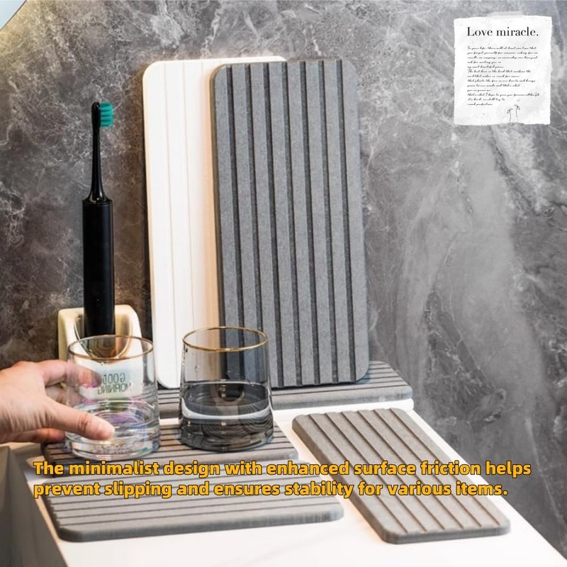 Quick Stone Drying Tray for Bathroom Sink Vanity Disc, Water