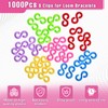 GOLD DEER 1000 Pack Rubber Band S Clips for Loom
