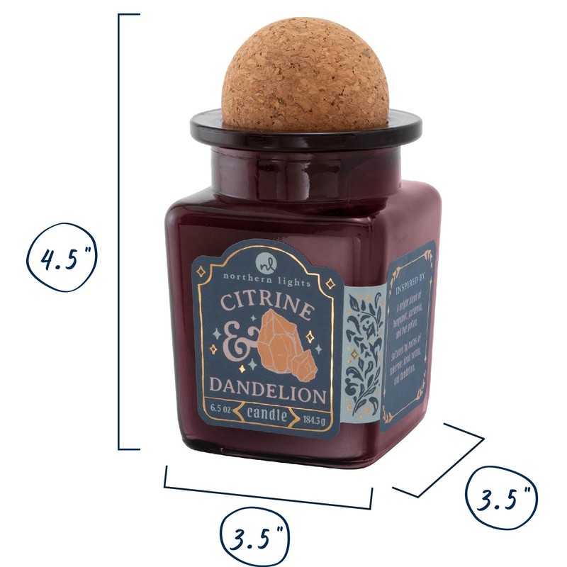 Northern Lights Candles - Curiosity - Citrine & Dandelion -