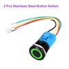 DMiotech 2 Pcs 22mm / 7/8" Push Button Switch, IP66