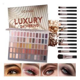 Ucanbe Paleta 60 Sombras Nude Con Brochas Mate Y Brillante