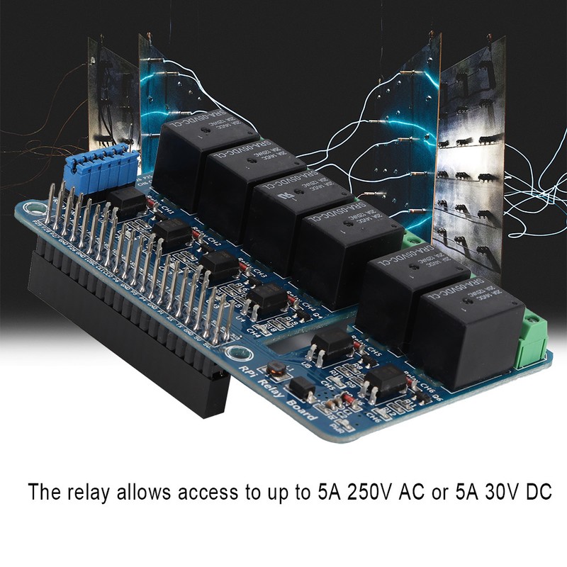 6 Channel RPi Relay Module Expansion Board for Raspberry Pi