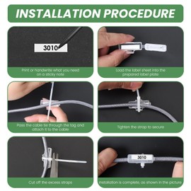 50 Stück Kabelbeschriftung Kabeletiketten mit 50 Kabelbinder Kabel Beschriftung Wiederverwendbare Wasserdichtes Kabelkennzeichnung Transparente Kabelbeschriftung Clip für Kabelmanagement 3010