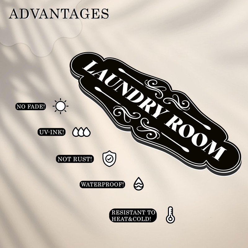 Laundry Room Sign for Door - 9x3 Dibond Laundry Decor
