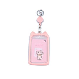 YFFSFDC Pass Case, With Reel, Card Case, Child Pass Case, Employee ID Card, IC Card, C Card Case, Coin Purse, Commuter Holder, Card Holder, Hanging IC Card, Extendable, Cute, Keyring, Convenient for