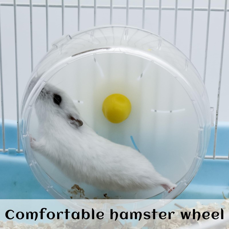 WishLotus Hamster Running Wheel, Silent Jogging Exercise Toy Hamster Cage