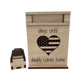 Days Until Daddy/Mommy/My Hero Comes Home Wood Countdown