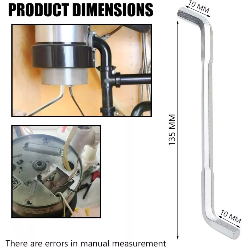 Haiouus Garbage Disposal Wrench, Allen Wrench Tool Compatible Silver