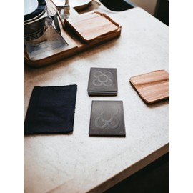 Rocking Gifts Panot Barcelona Decorative Ceramic Coasters, Set of 4, Grey, 10cm Diameter