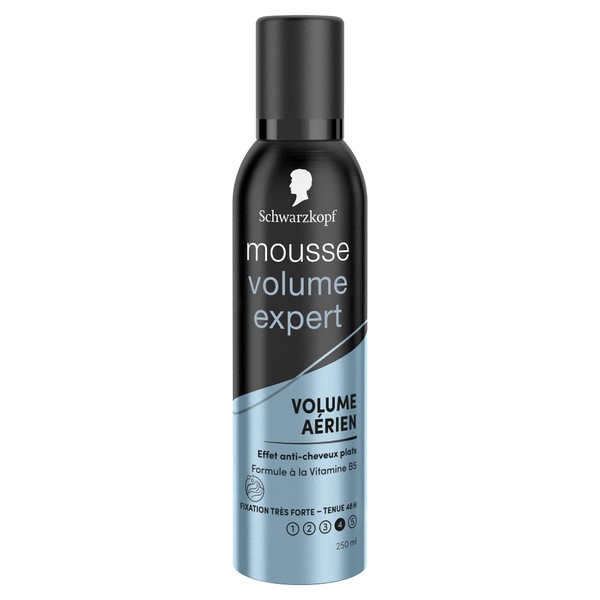 Schwarzkopf - Styling Foam – Expert Volume – Anti-Flat Hair Effect – Formula with Vitamin B5 – Very Strong Hold – 48 Hour Hold – 250 ml