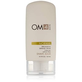 Organic Male OM4 Normal Shave Mask: Free Radical Defense Cream, Shave & Mask in 1, Antioxidant and Vitamin C Rich